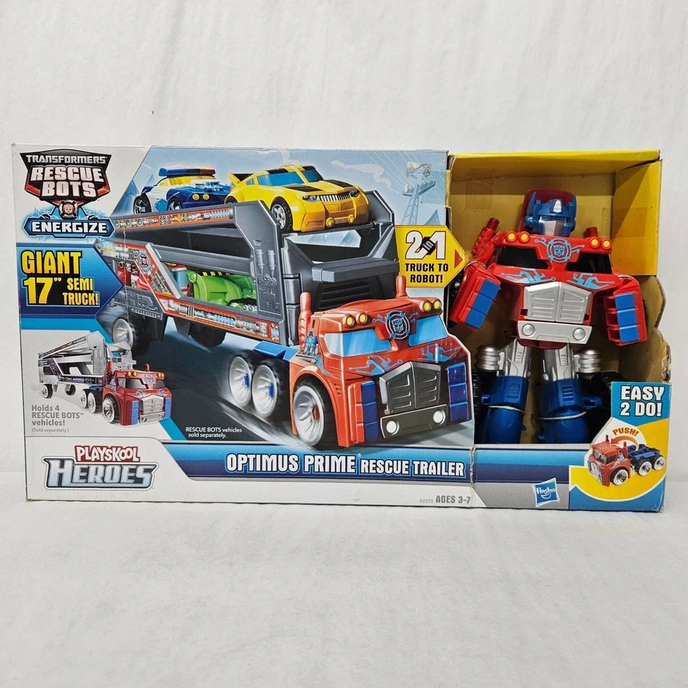 Playskool Heroes Transformers Rescue Bots Optimus Prime Rescue Trailer A2572 New